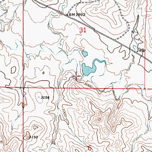 Topographic Map of Rafferty Number 2 Dam, MT