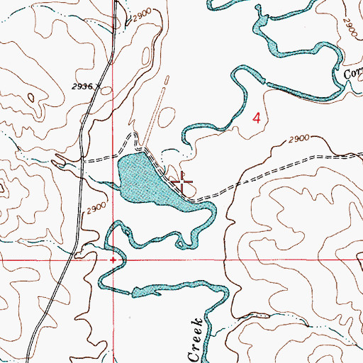 Topographic Map of Rafferty Number 5 Dam, MT