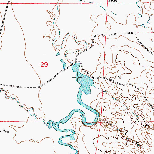 Topographic Map of W Krutzfeldt Number 2 Dam, MT