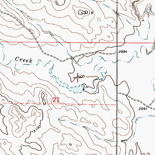 Topographic Map of Russiff Number 1 Dam, MT
