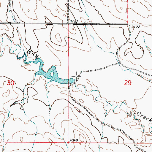 Topographic Map of J Janssen Number 1 Dam, MT
