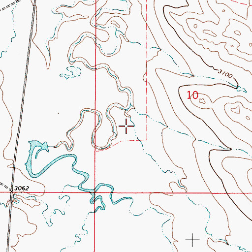 Topographic Map of A Irion Number 1 Dam, MT