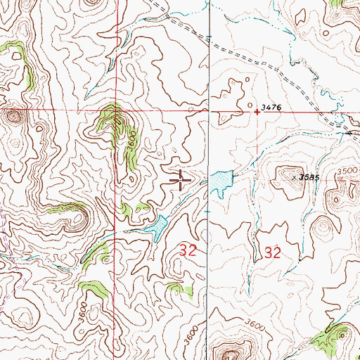 Topographic Map of Gay Number 1 Dam, MT
