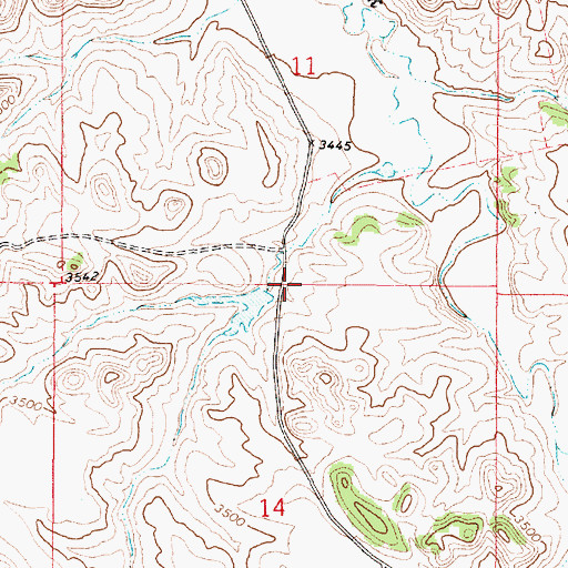 Topographic Map of Traub Number 2 Dam, MT