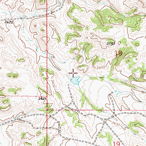 Topographic Map of Traub Number 1 Dam, MT