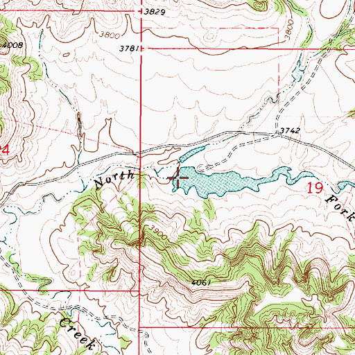 Topographic Map of Sams Number 1 Dam, MT