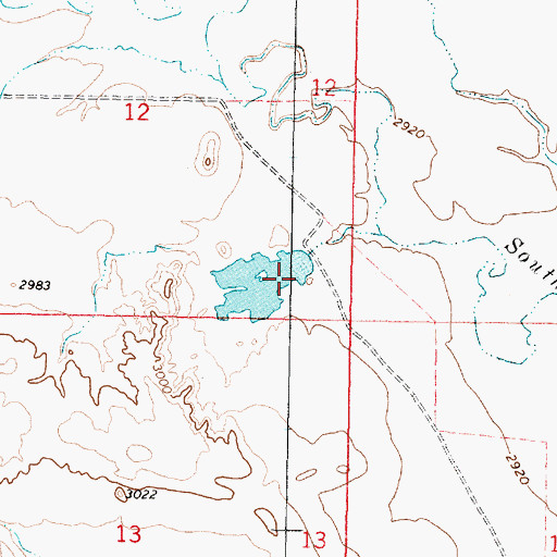 Topographic Map of Hook Number 4 Dam, MT