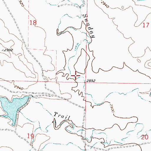 Topographic Map of Montana Number 3 Dam, MT
