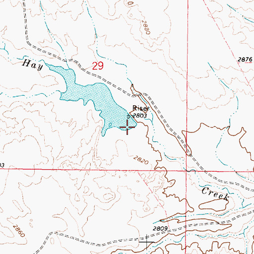 Topographic Map of McRae Number 1 Dam, MT