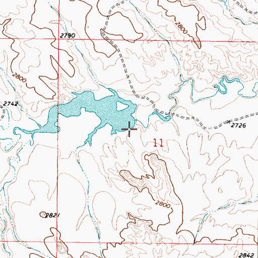 Topographic Map of French Number 15 Dam, MT