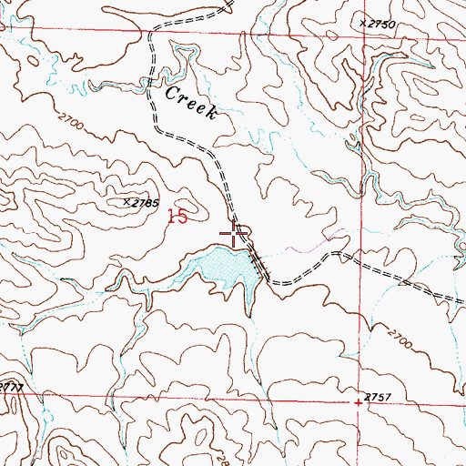 Topographic Map of Lee Number 6 Dam, MT