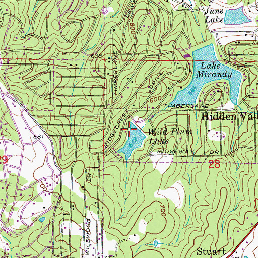 Topographic Map of Wild Plum Lake Dam, AR