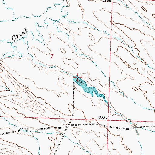Topographic Map of J R Scott Number 5 Dam, MT