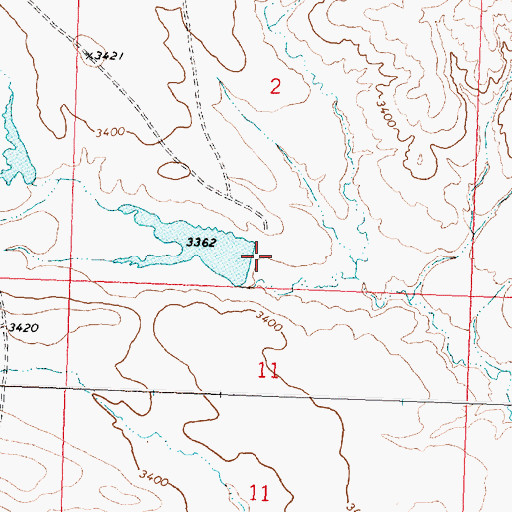 Topographic Map of J R Scott Number 12 Dam, MT