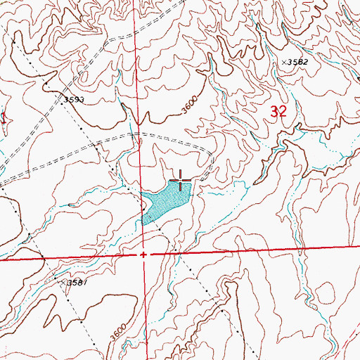 Topographic Map of J R Scott Number 15 Dam, MT