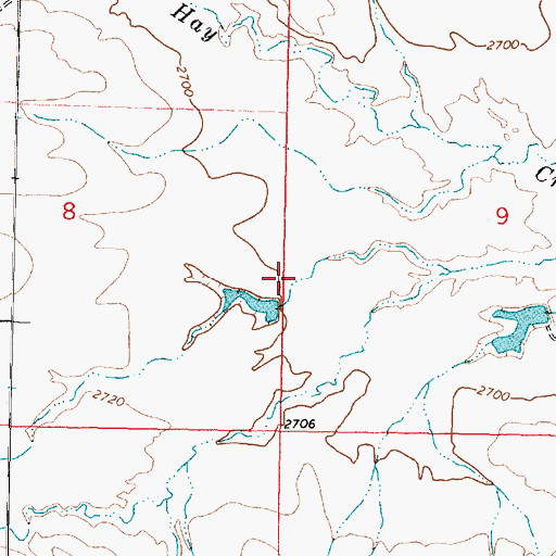 Topographic Map of Sims Number 1 Dam, MT