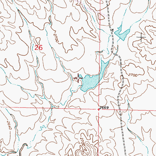 Topographic Map of Borer Number 2 Dam, MT