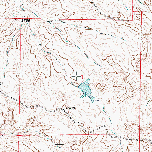 Topographic Map of Fleming Number 2 Dam, MT