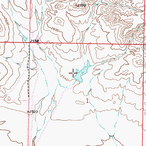 Topographic Map of Morton Number 1 Dam, MT