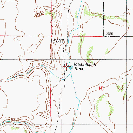 Topographic Map of Michelbach Tank, AZ