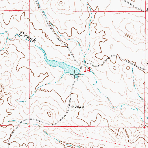 Topographic Map of Cap Rock Number 4 Dam, MT