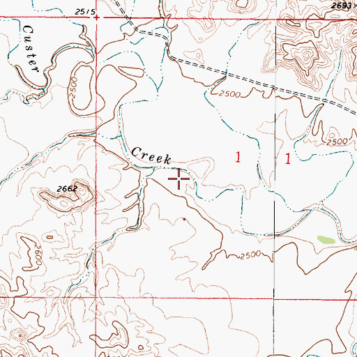 Topographic Map of Haughian Number 10 Dam, MT