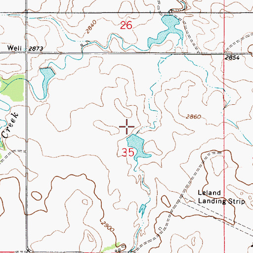 Topographic Map of Leland Number 1 Dam, MT