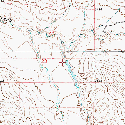 Topographic Map of Porch Number 1 Dam, MT