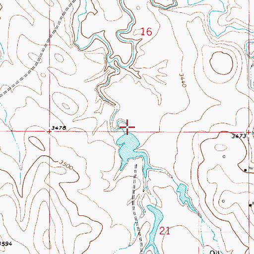 Topographic Map of R Garst Number 2 Dam, MT