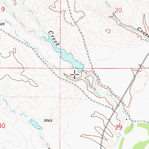 Topographic Map of Watters Number 1 Dam, MT