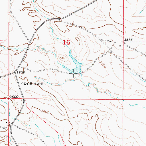 Topographic Map of Bowers Number 1 Dam, MT