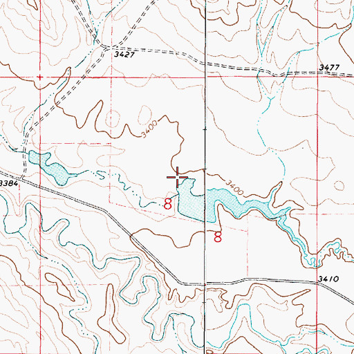 Topographic Map of Kendricknumber 1 Dam, MT