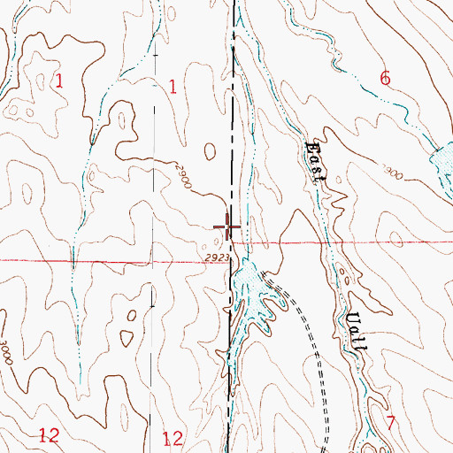 Topographic Map of B-6 Number 4 Dam, MT