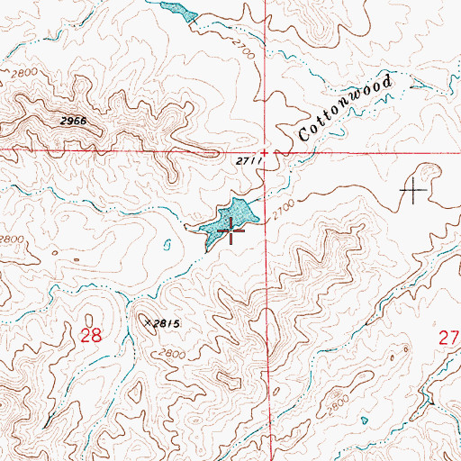 Topographic Map of Cotton Dam, MT