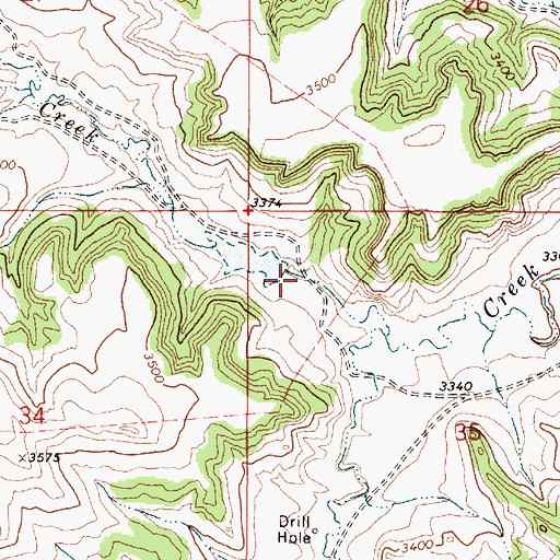 Topographic Map of E B Ranch Number 1 Dam, MT