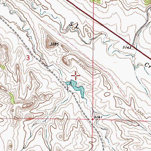 Topographic Map of Allen Number 6 Dam, MT
