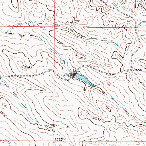Topographic Map of Aye Number 1 Dam, MT