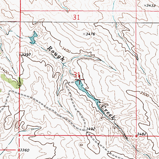 Topographic Map of M Gaskill Number 1 Dam, MT