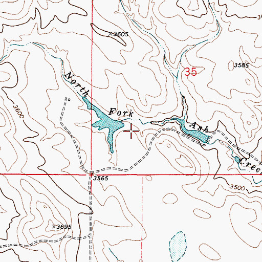 Topographic Map of A Muri Number 2 Dam, MT