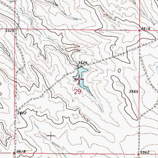 Topographic Map of Alderman Number 2 Dam, MT
