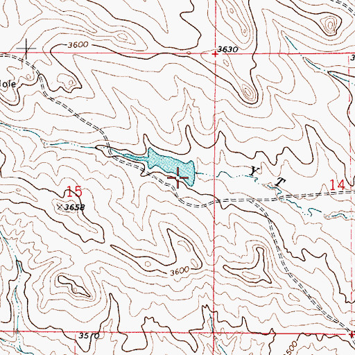 Topographic Map of Alderman Number 1 Dam, MT