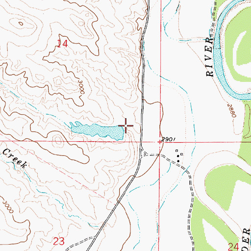 Topographic Map of Jurica Number 1 Dam, MT