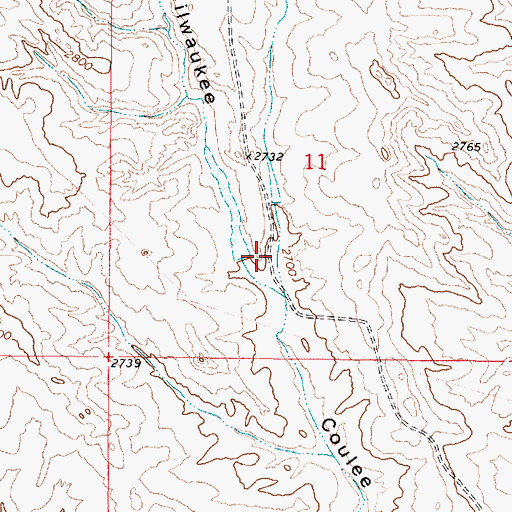 Topographic Map of Haughian Number 15 Dam, MT