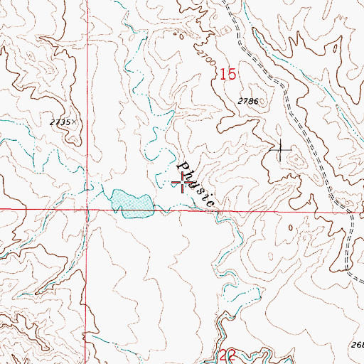 Topographic Map of Haughian Number 16 Dam, MT