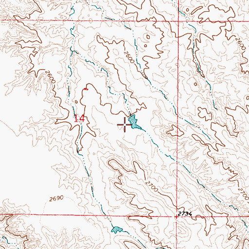 Topographic Map of Coal Creek Number 2 Dam, MT