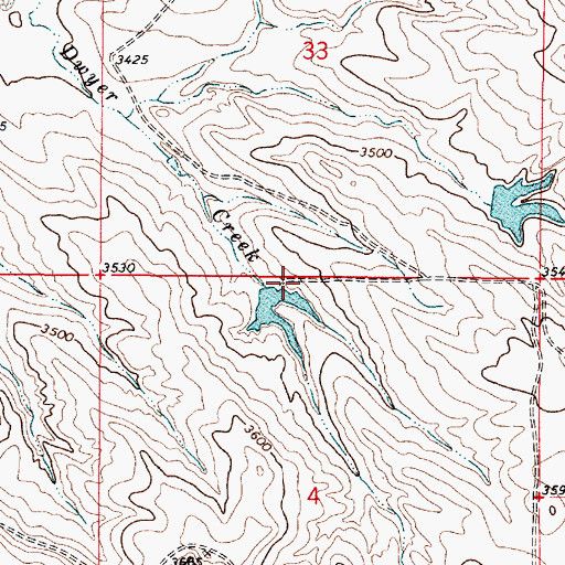 Topographic Map of Hutchison Number 2 Dam, MT
