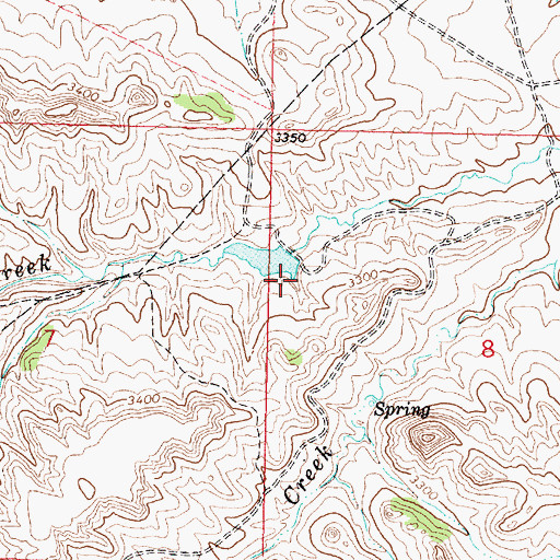 Topographic Map of Farleys Number 1 Dam, MT