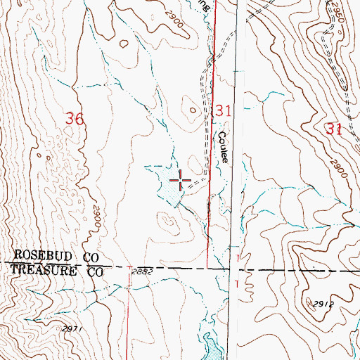 Topographic Map of Montana Number 18 Dam, MT