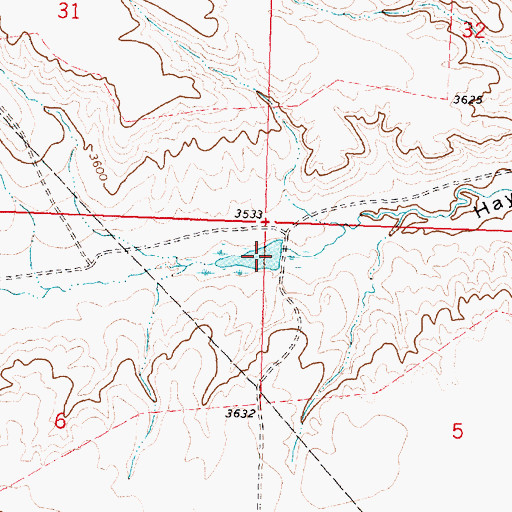 Topographic Map of Erb Number 1 Dam, MT