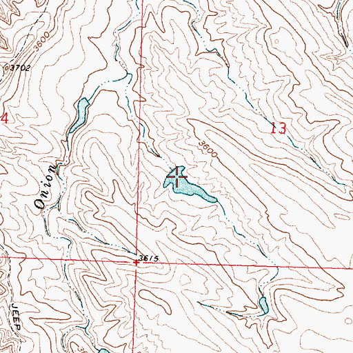 Topographic Map of Crow Number 47 Dam, MT